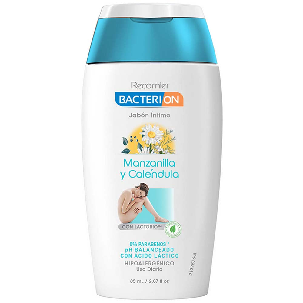Jabón Íntimo BACTERION Manzanilla y Caléndula Frasco 85ml