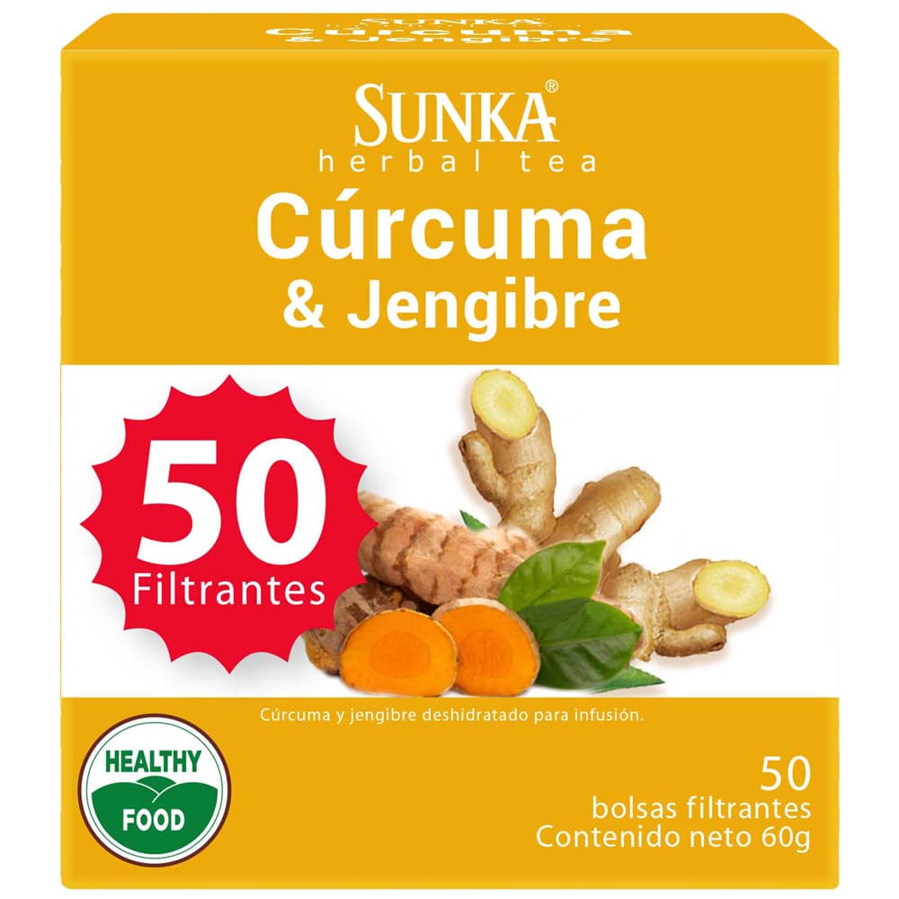 Filtrantes SUNKA Cúrcuma y Jengibre Caja 50un