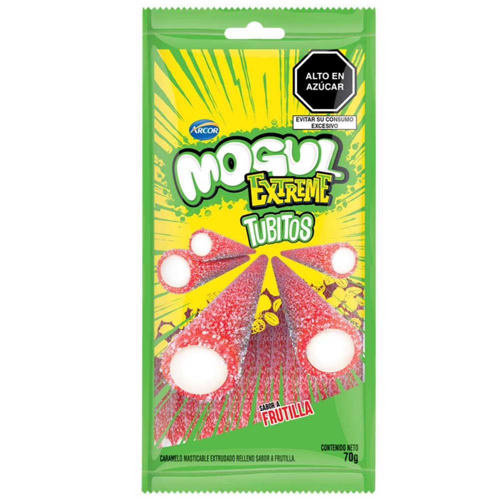 Tubitos de Fresa MOGUL Bolsa 70g