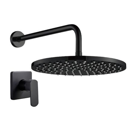 Mezcladora de Ducha Monocomando con Salida Orange Oslo Negro Mate