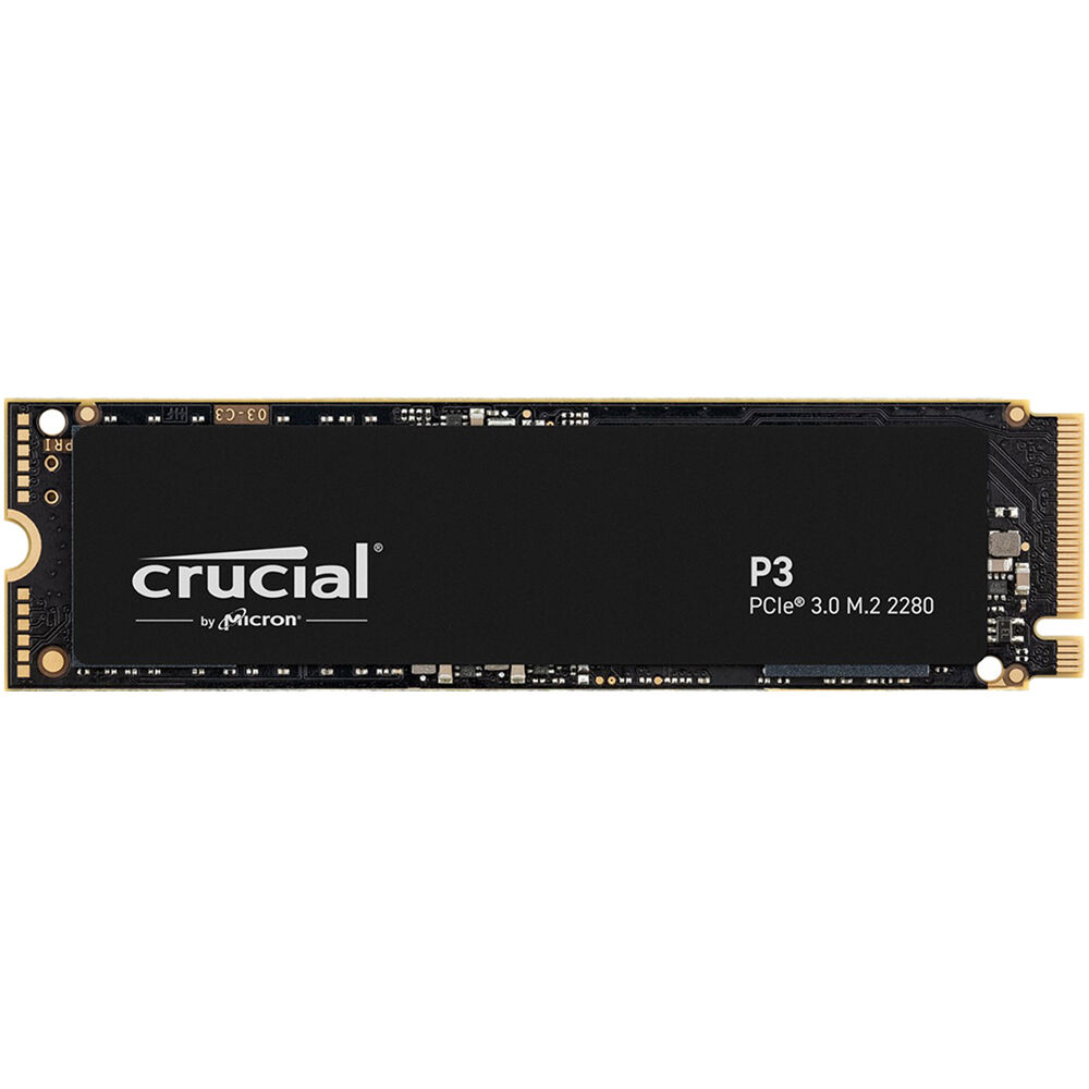 Crucial 4TB P3 NVMe PCIe 3.0 M.2 SSD Interno - 3500 MB/s Lectura, 3000 MB/s Escritura, Soporte SMART