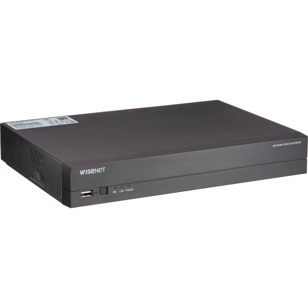 Hanwha Vision XRN-420S NVR de 4 Canales con PoE y HDD de 2TB - Soporta Cámaras de Red hasta 8MP, Gra