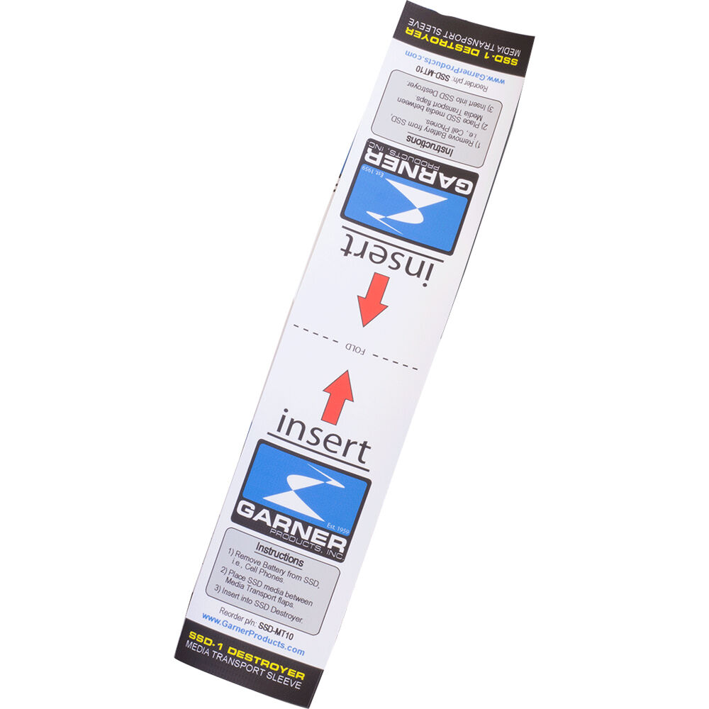 Fundas de Transporte para SSD Garner SSD-MT para SSD-1 y Destruidor de Flash (Paquete de 100) - Incl