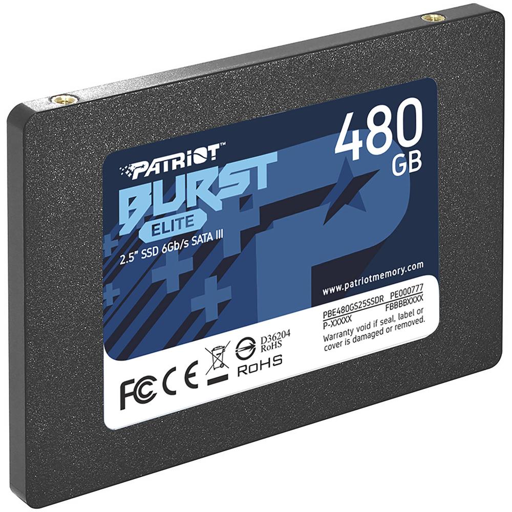 Patriot 480GB Burst Elite SSD Interno 2.5"" SATA III - 450 MB/s Lectura, 320 MB/s Escritura, Controla