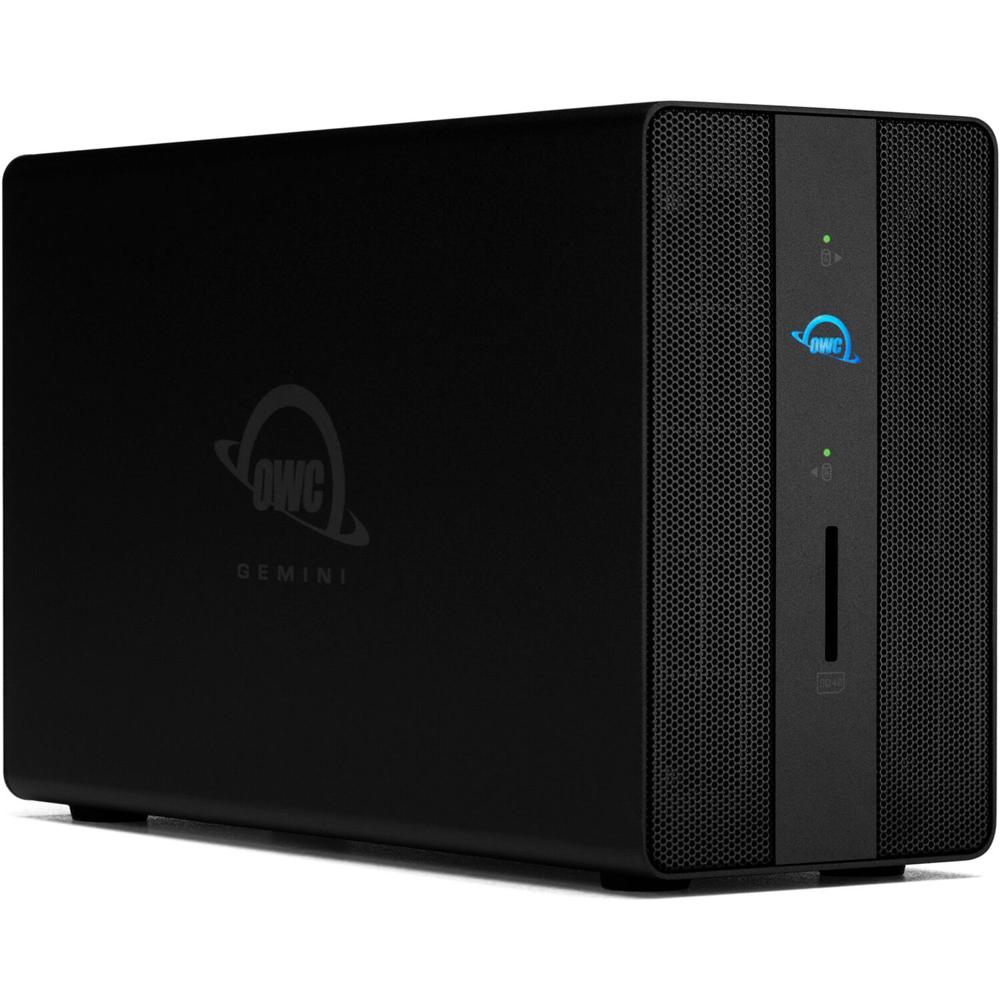 OWC 16TB Gemini Ultra X2: Estación de Acoplamiento RAID Thunderbolt 3 con 2 x 7.68TB SSD NVMe, Puert