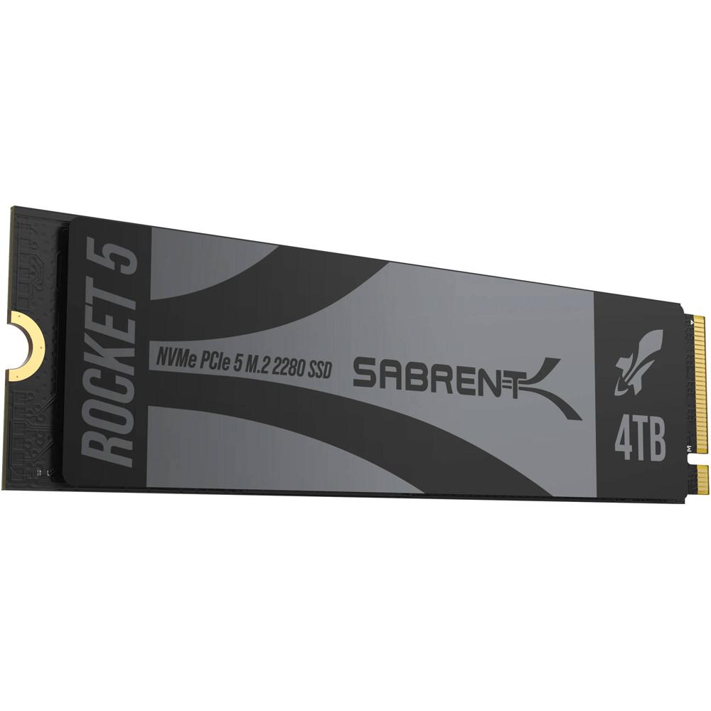 Sabrent 4TB Rocket 5 SSD Interno M.2 NVMe PCIe 5.0 - Hasta 14 Gb/s, Formato 2280, Optimizado para Di