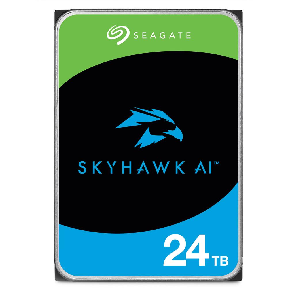 Seagate 24TB Skyhawk AI 7200 rpm SATA III 3.5"" HDD Interno para Vigilancia 24/7