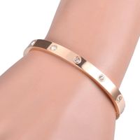 Brazalete Cristales Dorado Rosa Gold Rose Mujer Pulsera Aniversario