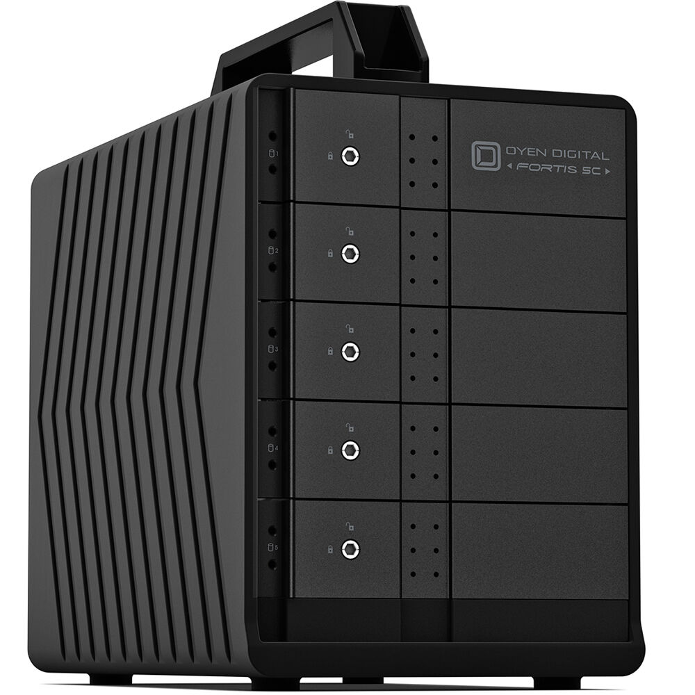 Oyen Digital Fortis 5C 100TB - Array Externo USB 3.2 Gen 2 con 5 Bahías para Discos Duro de 20TB 720