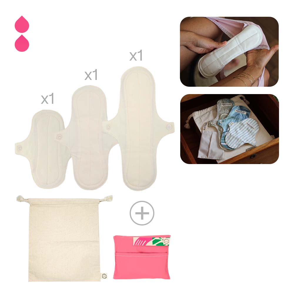 Toalla Higiénica de Tela Bamboo Balance Pack Prueba Natural