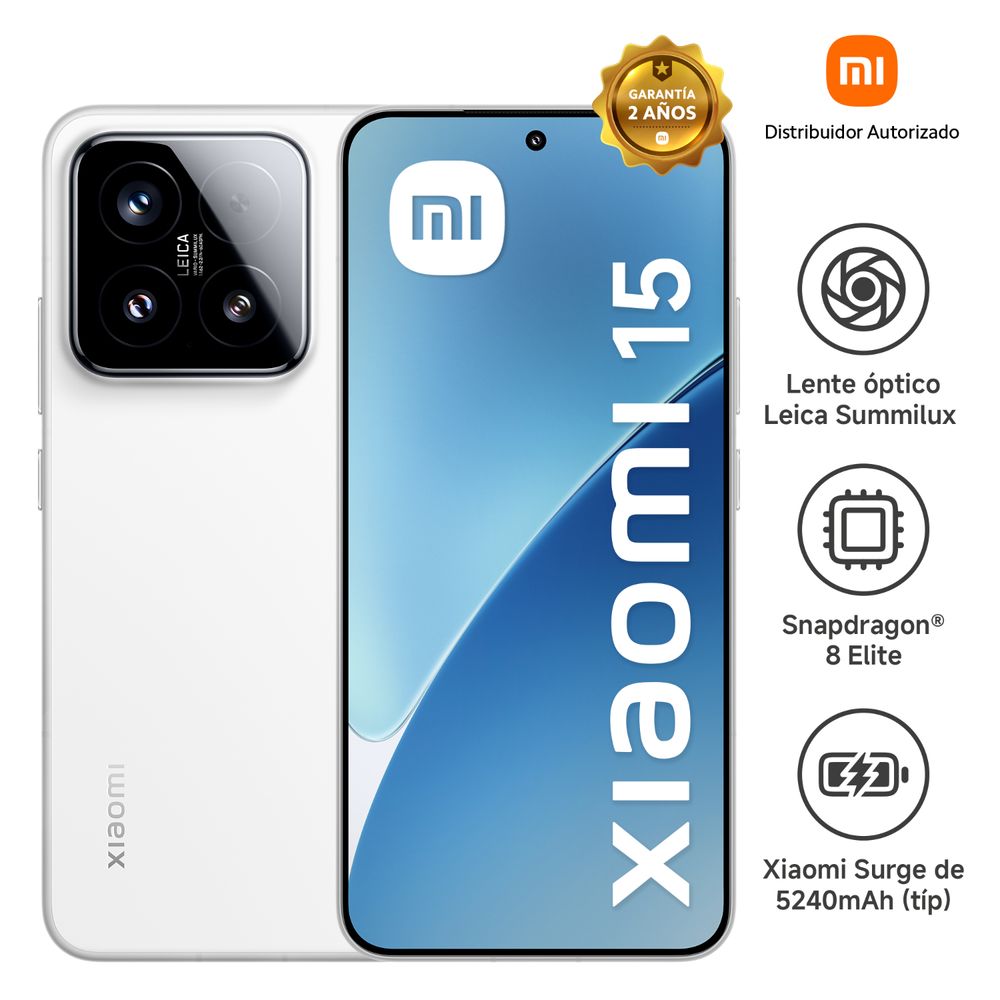 Celular Xiaomi 15 12GB RAM 512GB 6.36"" White