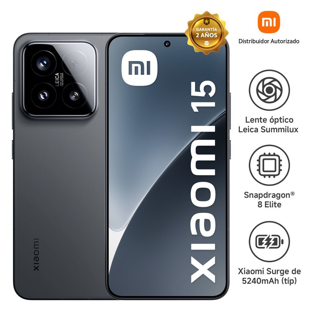 Celular Xiaomi 15 12GB RAM 512GB 6.36"" Black