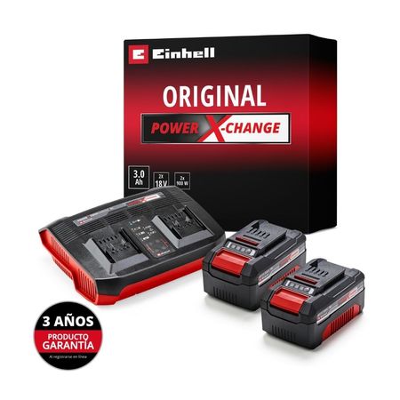 Cargador + 2 baterías 3.0 AH 18V Starte kit Einhell