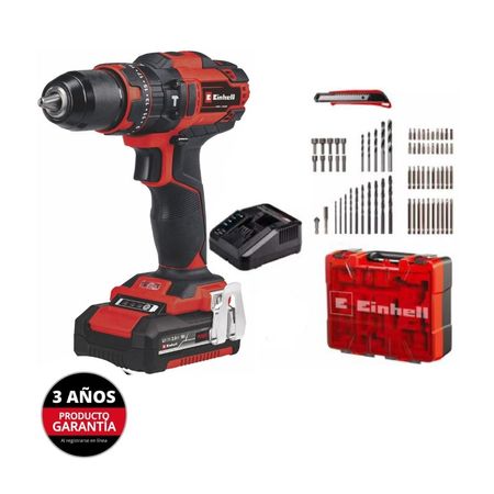 Taladro percutor 18V TE-CD18/40 LI-I 64 + 1x2 0Ah + accesorios Einhell