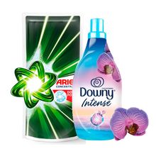 pack-detergente-liquido-ariel-doble-poder-doypack-1.2l-suavizante-concentrado-liquido-downy-amanecer-1.4l