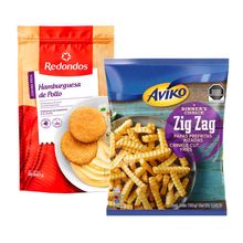pack-hamburguesa-de-pollo-redondos-bolsa-14un-papas-prefritas-rizadas-aviko-bolsa-750g