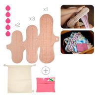 Toalla Higiénica de Tela Bamboo Balance Pack Flujo Alto Vicuña