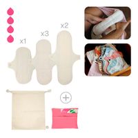 Toalla Higiénica de Tela Bamboo Balance Pack Flujo Medio Natural
