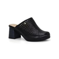 Zapato Zueco  Cuero Mujer Par&ss  KA24Q4-MALIH Negro