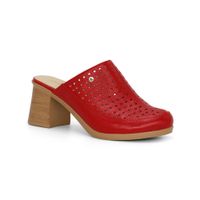 Zapato Zueco  Cuero Mujer Par&ss  KA24Q4-MALIH Rojo