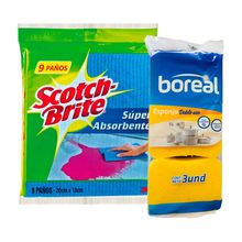 pack-esponja-2-en-1-boreal-bolsa-3un-paño-absorbente-scotch-brite-paquete-9un