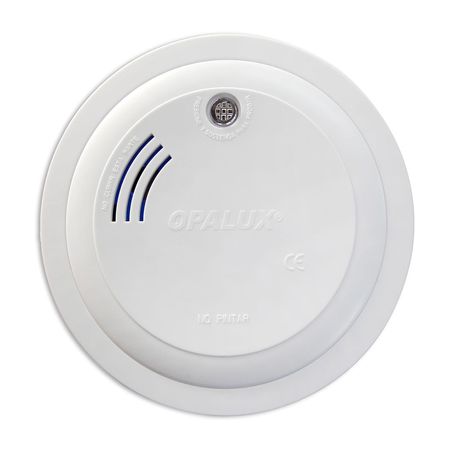 Detector de Humo Opalux 9Vdc 220Vac con Batería Blanco