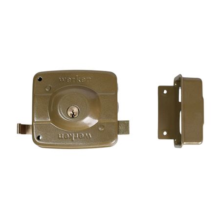 Cerradura Sobreponer Werken Modelo 629B Zincada con 3 Llaves