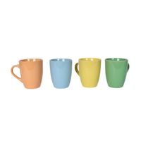 Set de 4 Mugs Cerámicos Pastel Orange