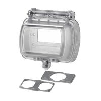 Placa Hermética Transparente p/toma doble vertical Leviton Levitón