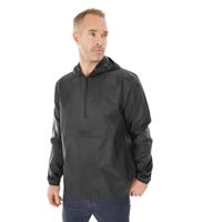 Chubasquero de montaña y trekking media cremallera Hombre Quechua Raincut
