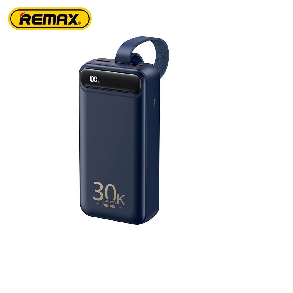 Cargador portátil Remax modelo rpp 522 30000mah pd20w qc22.5w azul