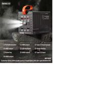 Cargador portátil Remax modelo rpp 609 con luz led 60000 mah 20w 22.5w gris