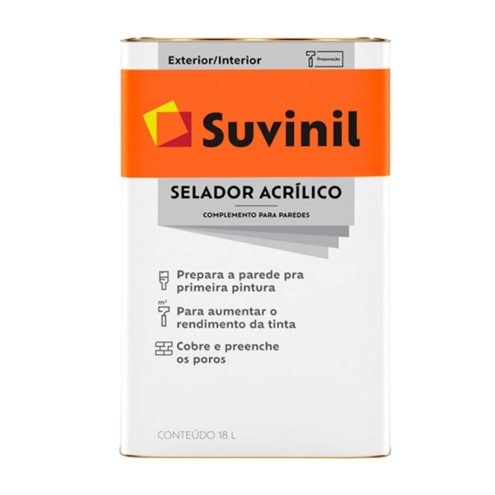 Sellador Acrílico Suvinil SV53445291 Blanco 18 litros