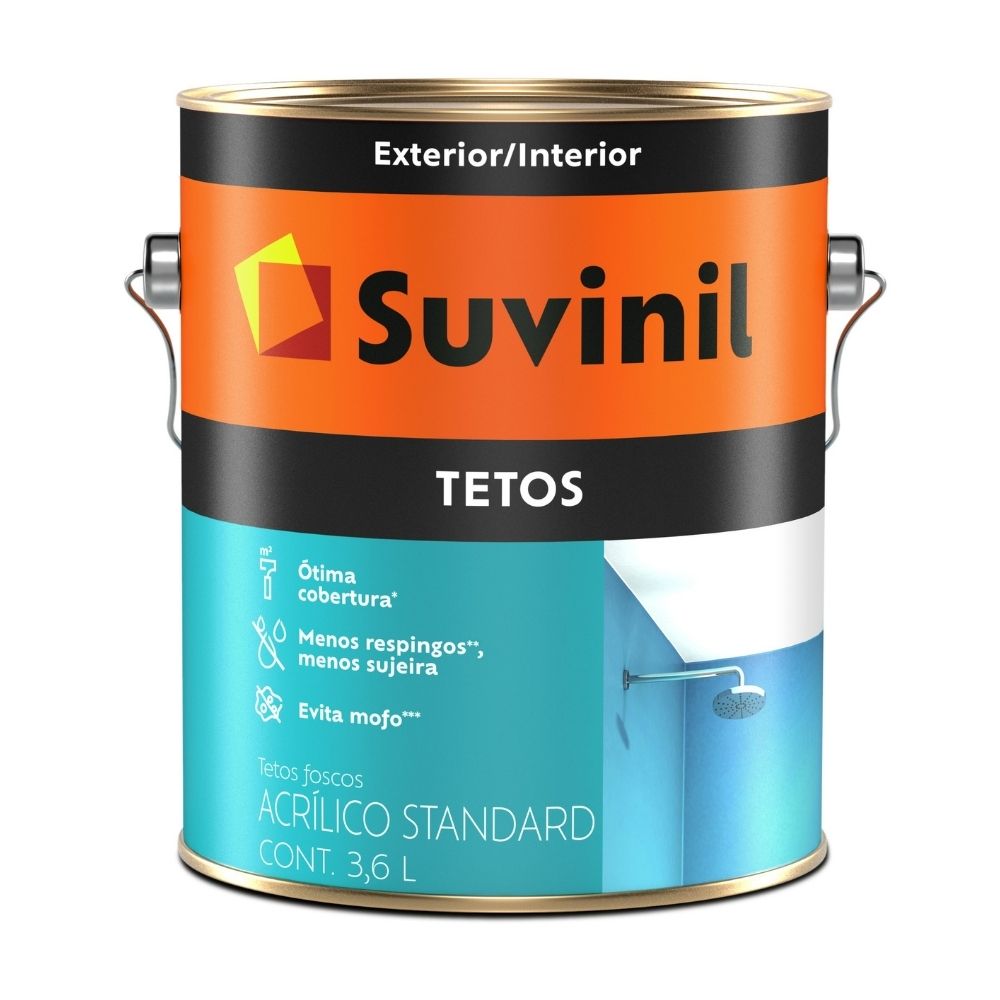 Pintura Latex Techo Antihongo Suvinil Nieve 3.6 litros