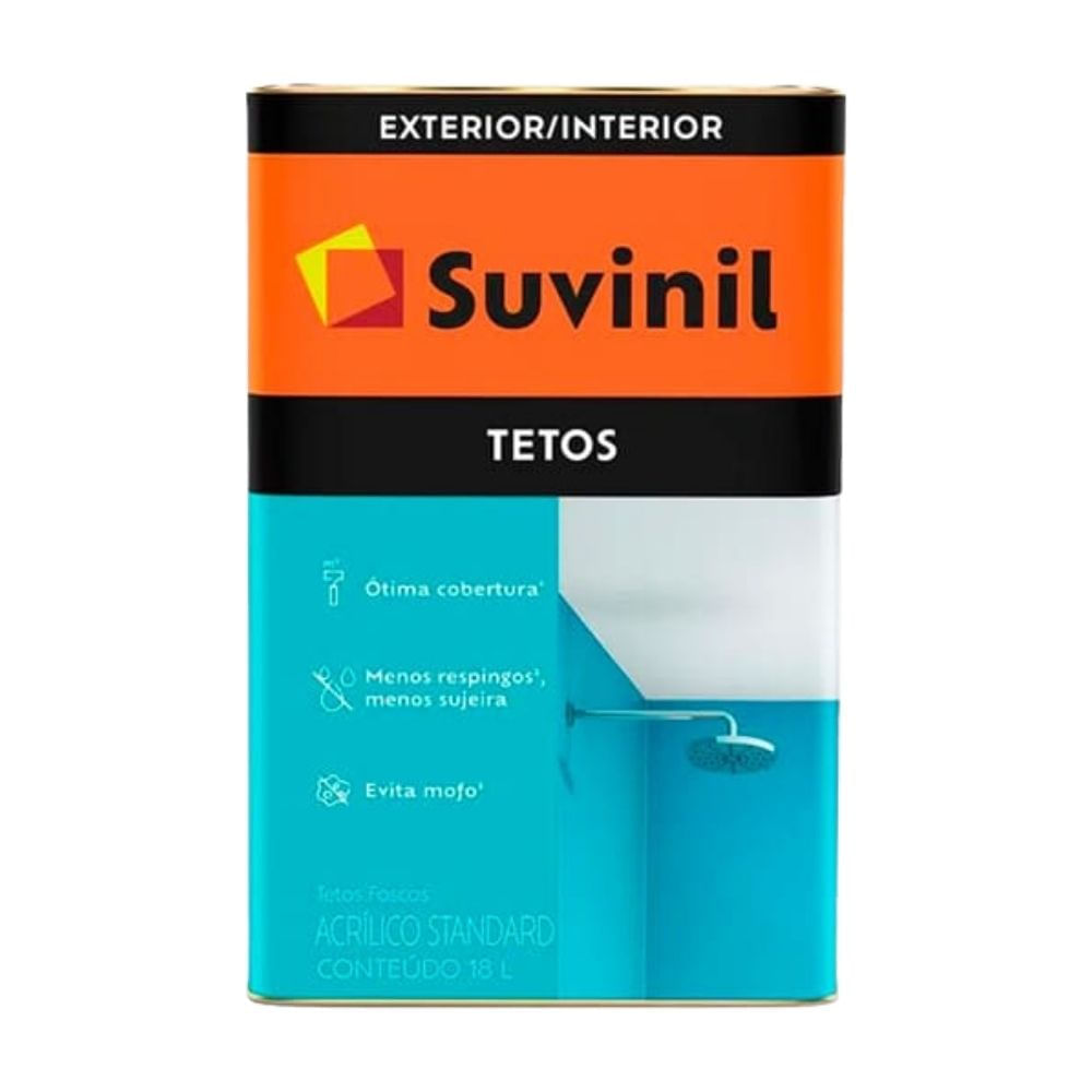 Pintura Latex Techo Antihongo Suvinil Nieve 18 litros