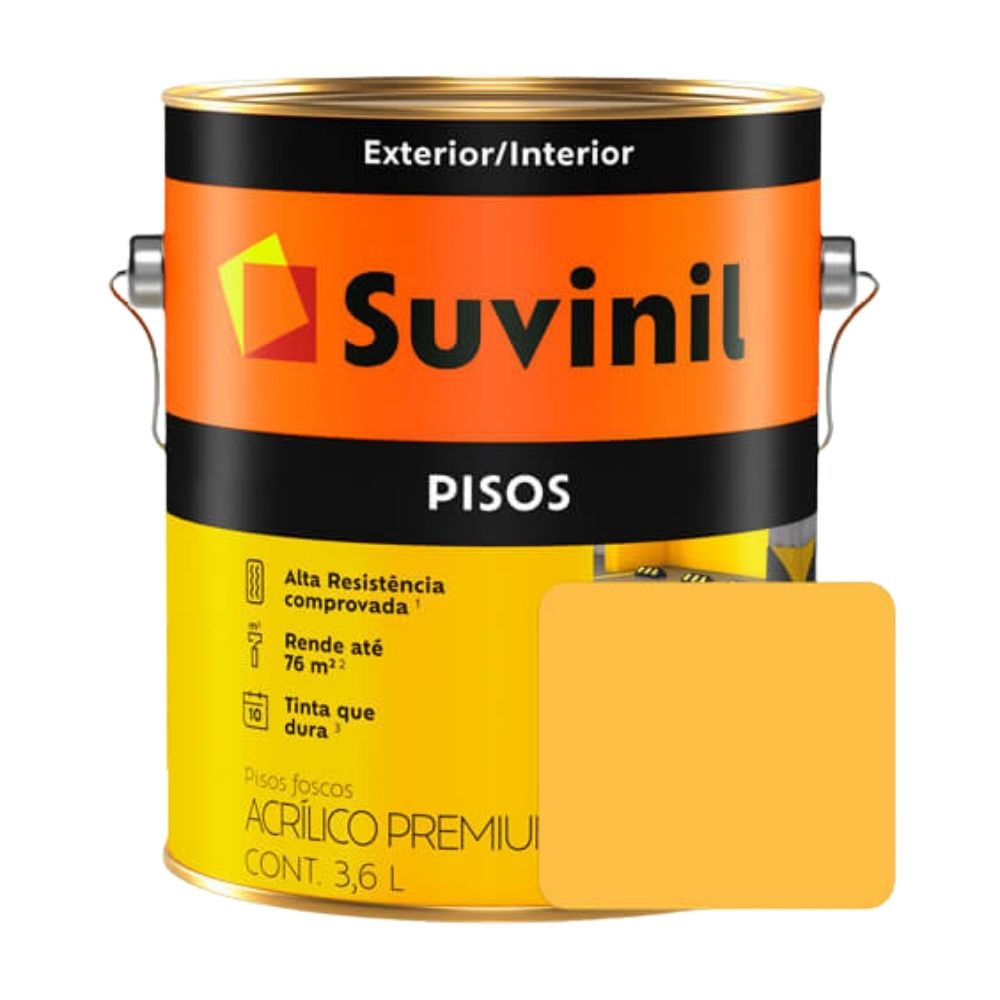 Pintura Latex para Pisos Suvinil Amarillo 3.6 litros
