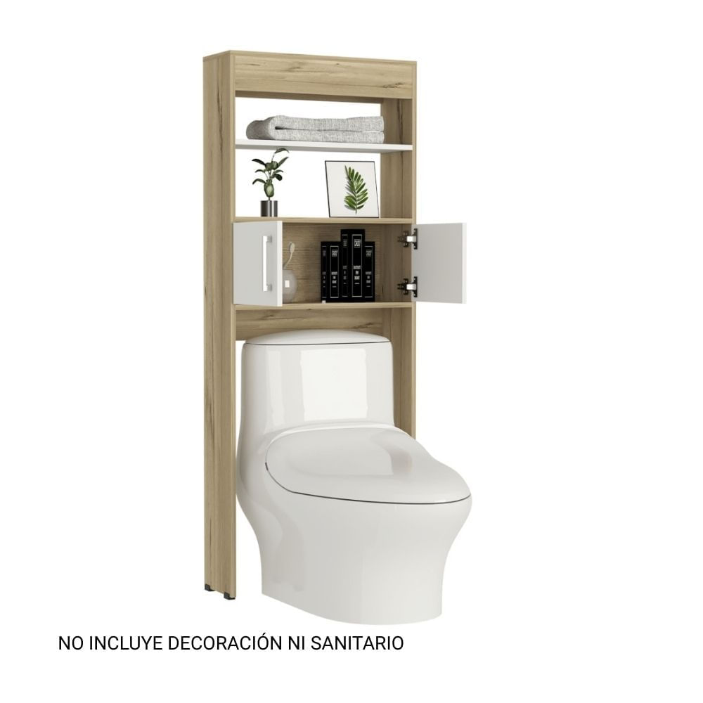 Mueble de Baño Melamina Tuhome Modelo Bath Bicolor Duna/Blanco