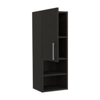 Mueble Auxiliar de Baño Melamina Wengue Modelo Basic Tuhome