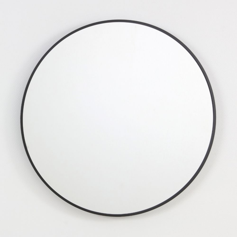 Espejo de Baño Redondo con Borde Negro 60x60cm Orange