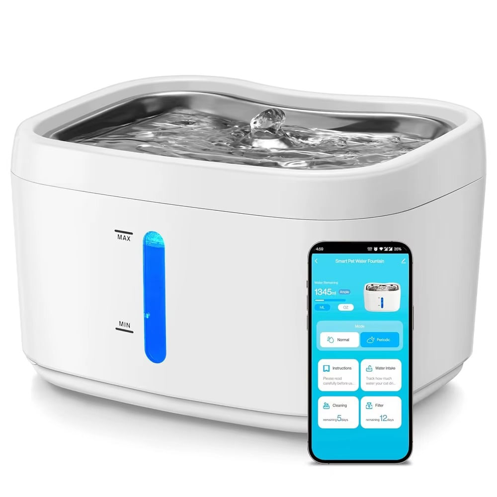 Fuente de Agua Bebedero Smart para Gatos y Perros