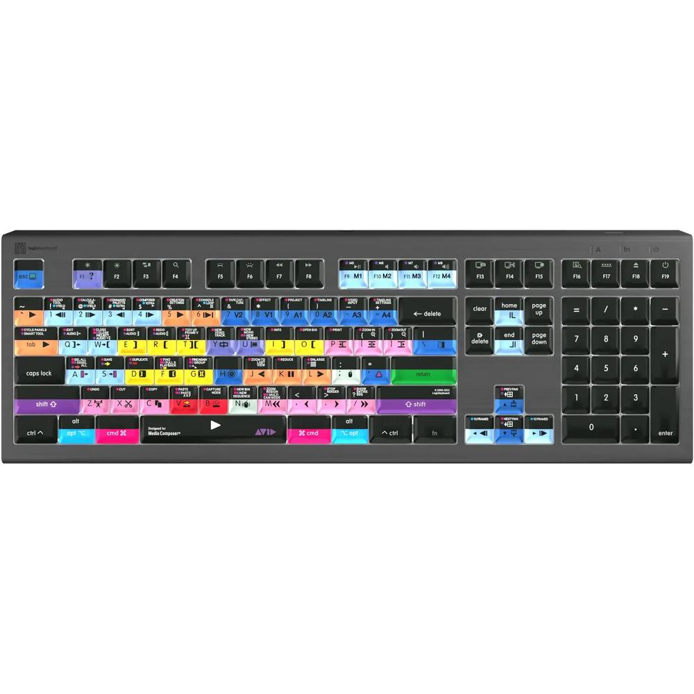 Teclado Retroiluminado Logickeyboard ASTRA 2 PRO para Avid Media Composer (Mac, Inglés US) - Conexió