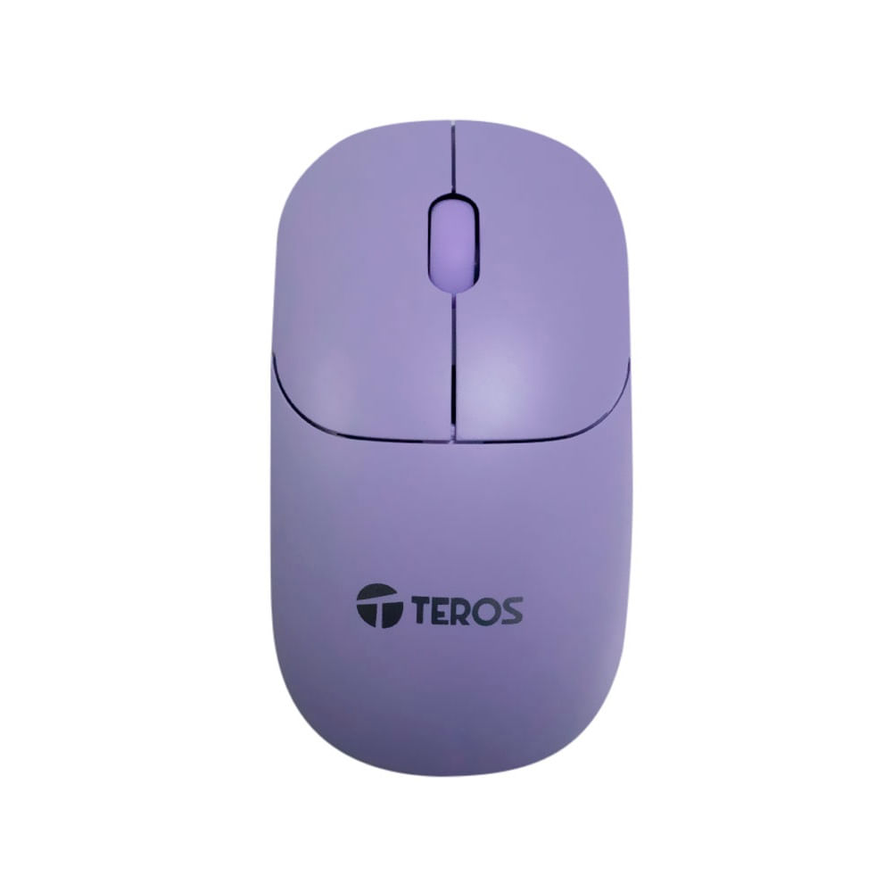 Mouse Inalámbrico TEROS TE-1219S 1000DPI receptor USB 3 Botones Morado