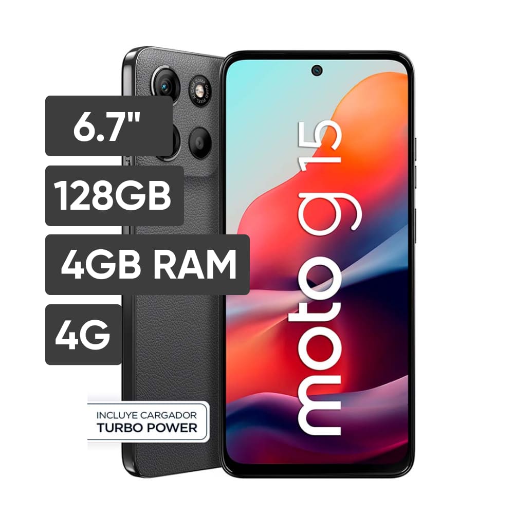 Smartphone MOTOROLA G15 6.7"" 4GB 128GB 50MP Gris