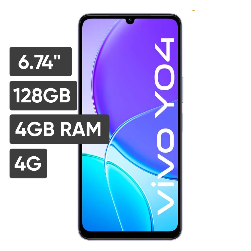 Smartphone VIVO Y04 6.74"" 4GB 128GB 13MP + 0.08MP Violeta