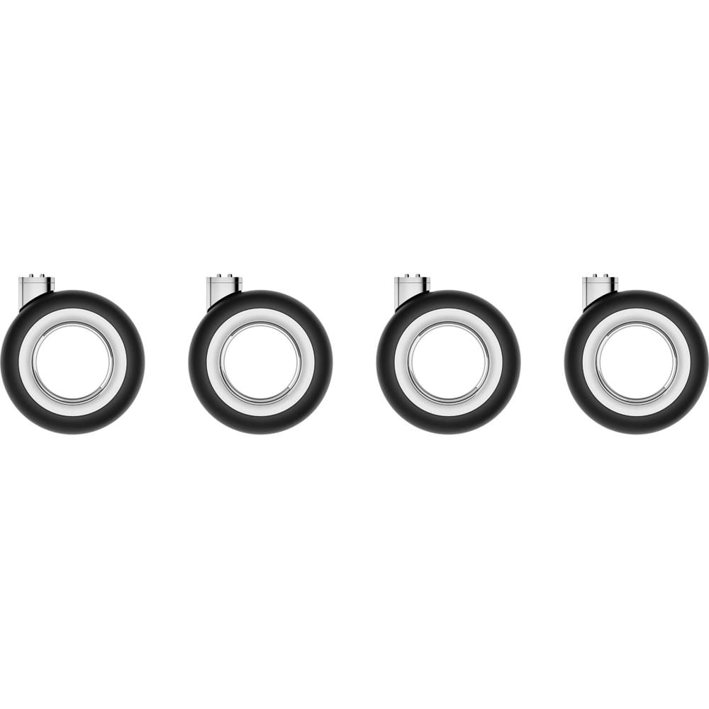 Kit de Ruedas para Apple Mac Pro - Ruedas de Acero Inoxidable y Caucho, Incluye Bit Hexagonal de 1/4