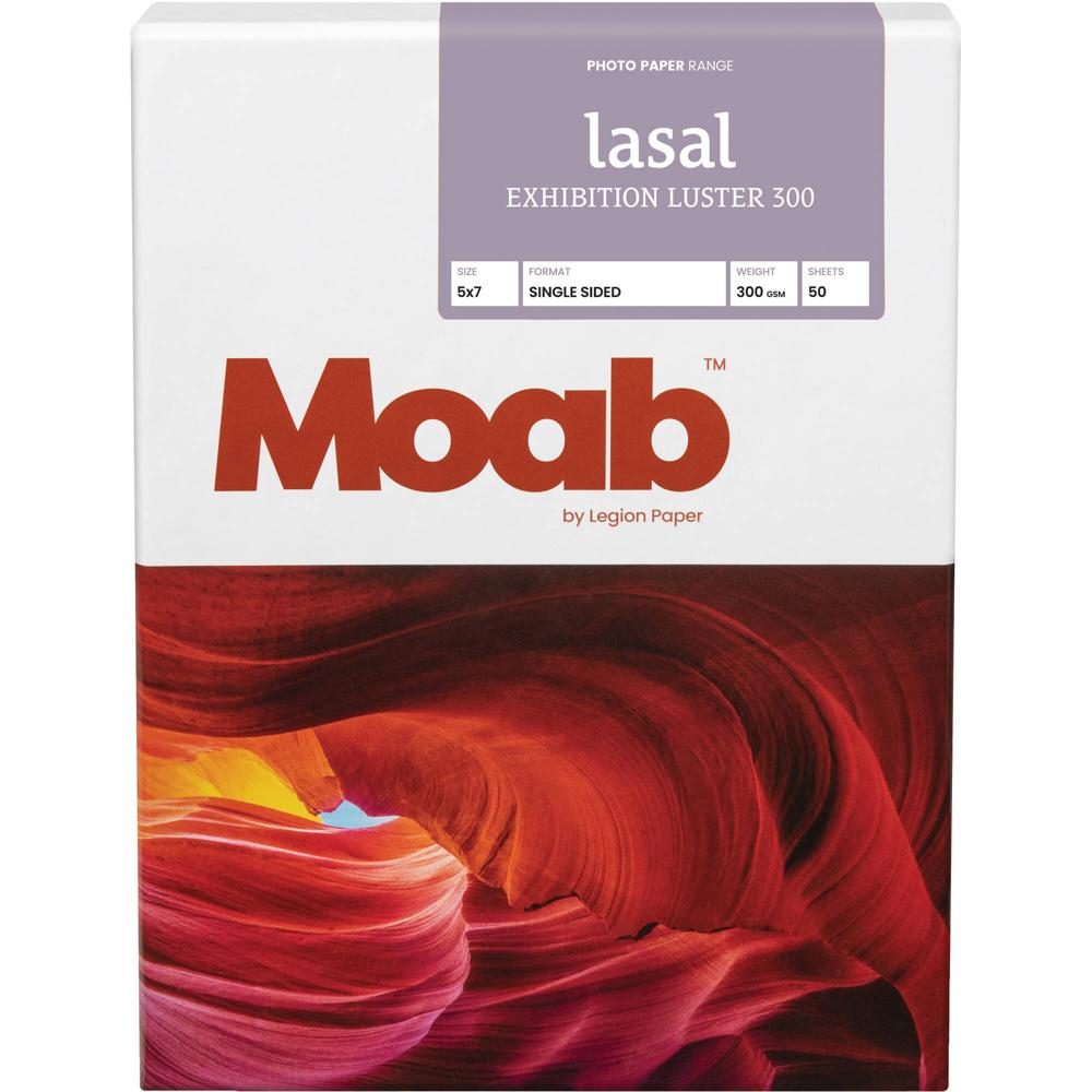 Moab Lasal Exhibition Luster 300 Papel (5 x 7"", 50 Hojas) - Papel Ultra-Blanco de 300 gsm, Resistent