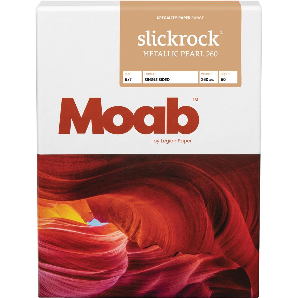 Moab Slickrock Metallic Pearl 260 - Papel Fotográfico 260 gsm con Acabado Perla Metálica, Negro Prof