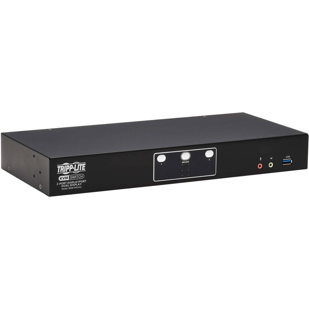 Tripp Lite B006-DP2UA2 Switch KVM de 2 Puertos DisplayPort - Soporte Dual 3840 x 2160 60 Hz, Conexio