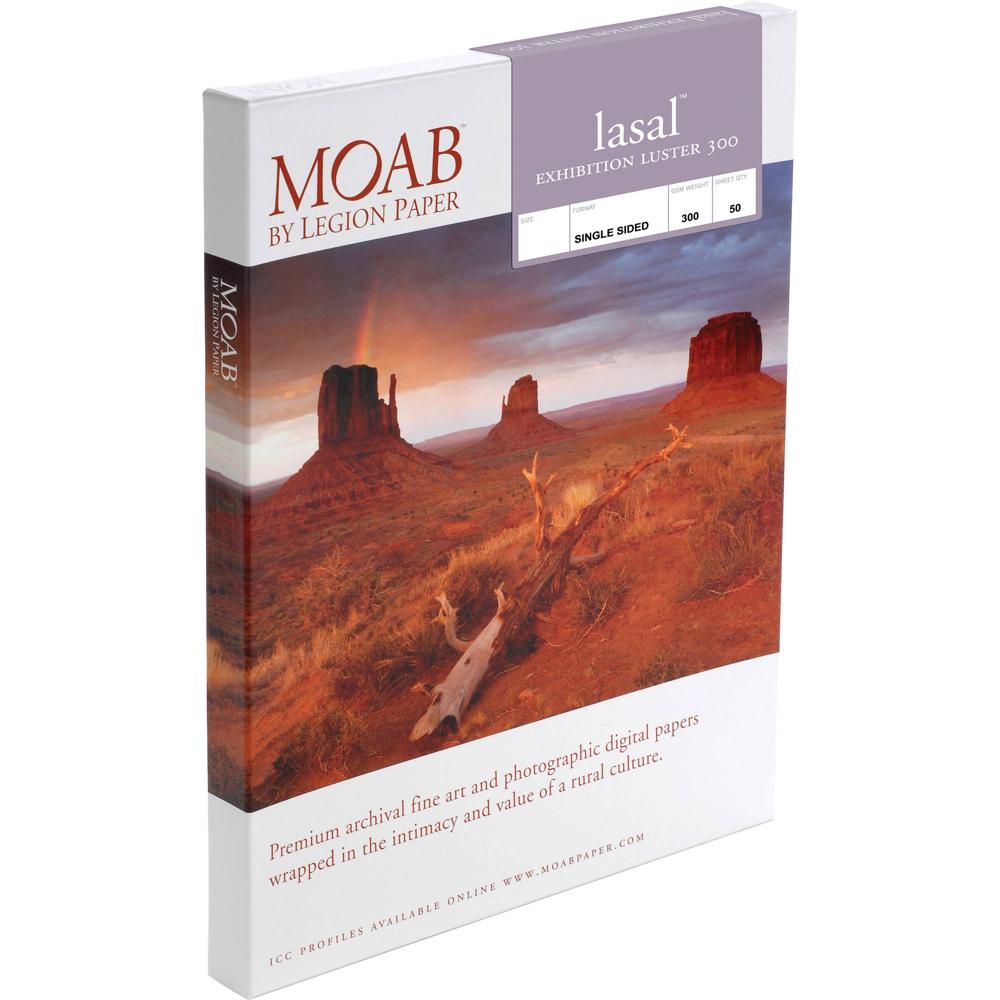 Moab Lasal Exhibition Luster 300 Papel (8.3 x 11.7"", 50 Hojas) - Papel Ultra-Blanco de 300 gsm, Idea