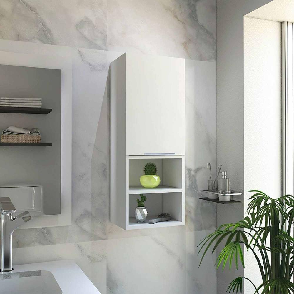 Gabinete Mueble de Baño Ada Blanco 1 Puerta R&R MUEBLES